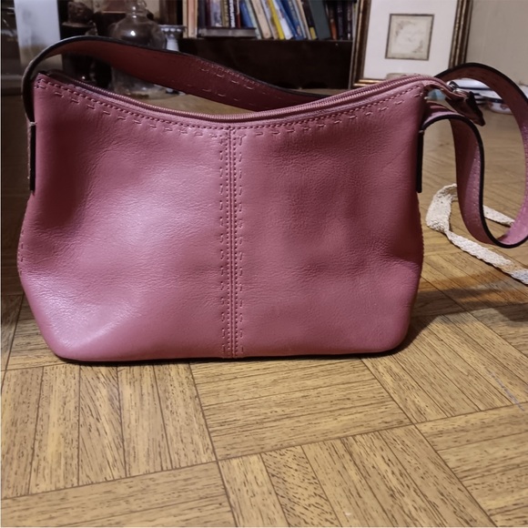 Fossil Pink Leather Shoulder Bag - Picture 1 of 5